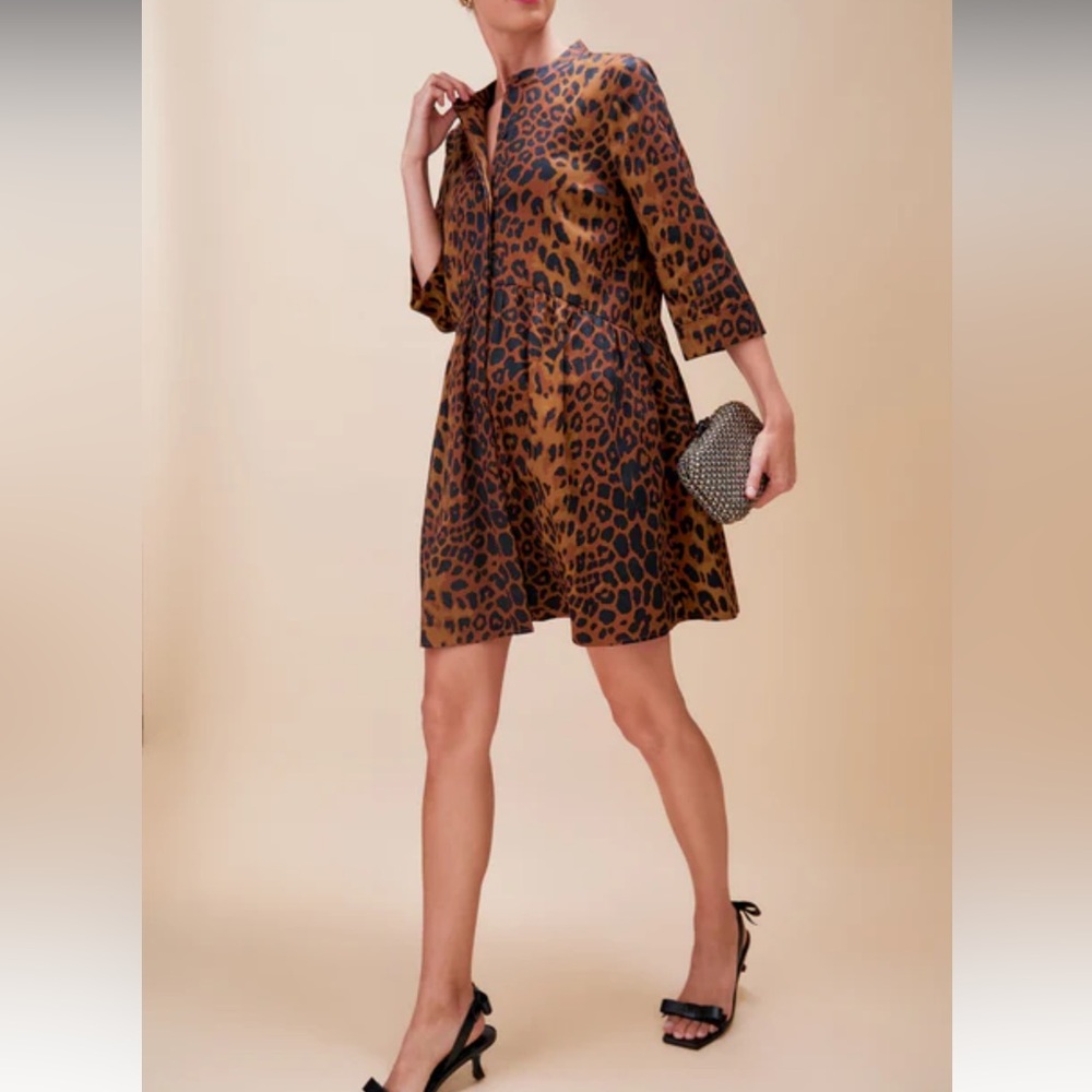 TUCKERNUCK Leopard  Royal Shirt Dress Fits Like a 2X  Sz XXXL New with Tag